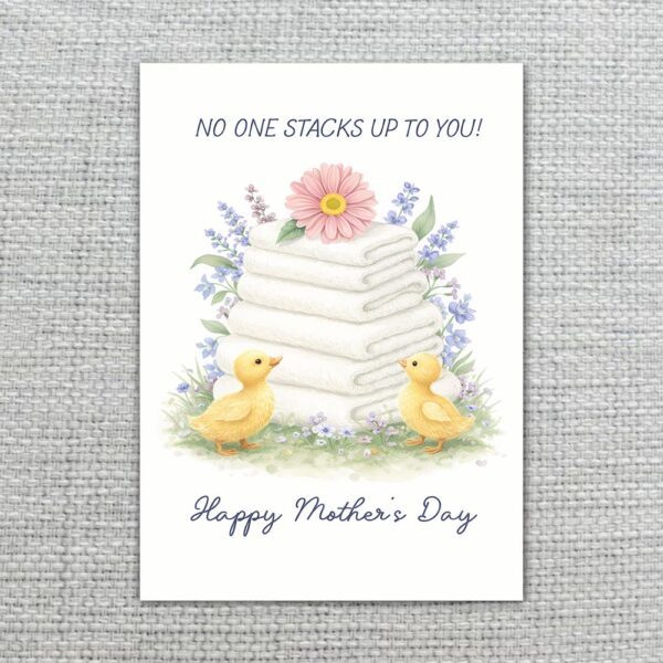 No One Stacks Up To You Cake Chicks Floral Illustration Last Minute Digital Greeting