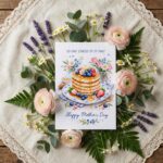No One Stacks Up To You Pancakes Berries Breakfast Illustration High Resolution Diy Card