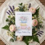 No One Stacks Up To You Teacups Cupcakes Floral Design Downloadable Artistic Card