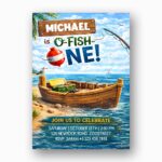 Ofishally One Fishing Boat Lake Sky Pine Forest Water Diy Celebration Card Download
