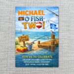 Ofishally Two Fishing Boat Dock Lake Sky Instant Digital Download Card