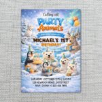 Party Animals Snow Winter Penguin Bear Polar 300 Dpi High Res Printable