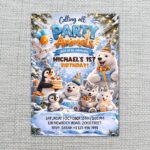 Party Animals Winter Arctic Animals Penguin Polar Bear Snow Ice Editable High Quality Stationery