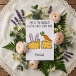 Punny Cheesiest Easter Card Ever Art Funny Food Illustration Editable Botanical Gift Card