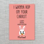 Risque Bunny Carrot Joke Easter Card Playful Pink Innuendo 300 Dpi High Res Printable