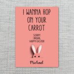 Saucy Rabbit Carrot Pun Easter Greeting Dirty Humor Holiday Diy Celebration Card Download