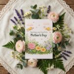 Sending You Love This Mothers Day Rose Floral Meadow Editable Botanical Gift Card