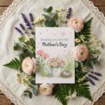 Sending You Love This Mothers Day Watering Can Flower Nest Art Instant Download Greeting