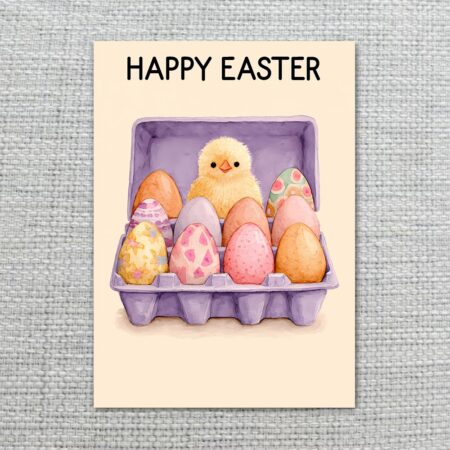 SweetPinkEggCartonBabyChickCardCuteEasterNest2.jpg