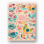 Sweetest Mom Folk Art Bird Floral Colorful Pattern Home Print Floral Card