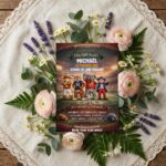 Tailgate Party Invitation Football Mascots Stadium Instant Delivery Digital Card