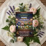 Tailgate Party Invitation Mascot Football Professional Quality Printable Card