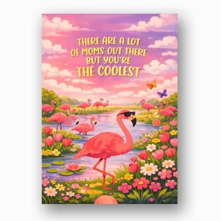 There Are A Lot Of Moms But You Are The Coolest Flamingo Pink Cloud Personalized Digital Stationery