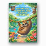 There Are A Lot Of Moms But You Are The Coolest Sloth Jungle Forest Flowers Instant Access Editable Stationery