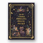 v Mother Black Cat Moon Art Home Office Printable Greeting