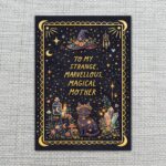 v Mother Black Cat Moon Art Home Office Printable Greeting