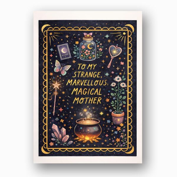To My Strange Marvellous Magical Mother Magic Potion Garden Downloadable Home Print Card