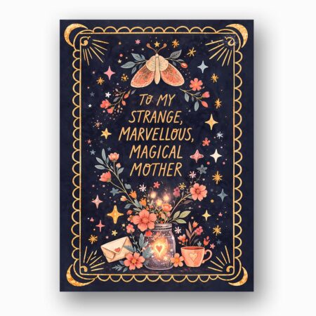 To My Strange Marvellous Magical Mother Night Moth Stars 300 Dpi High Res Printable