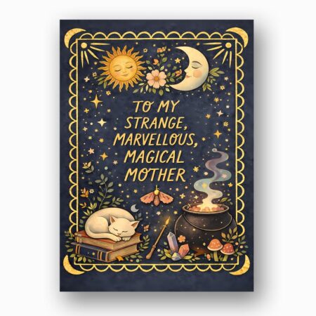 To My Strange Marvellous Magical Mother Sun Moon Cauldron Editable High Quality Stationery
