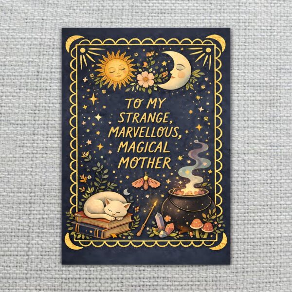 To My Strange Marvellous Magical Mother Sun Moon Cauldron Editable High Quality Stationery