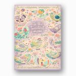 To The Tweetest Mom Lavender Folk Art Bird Ornate Pastel Pattern Customizable Printable Celebration Card