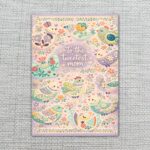 To The Tweetest Mom Lavender Folk Art Bird Ornate Pastel Pattern Customizable Printable Celebration Card