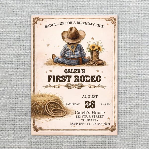 Vintage Cowboy Hay Bale Sunflowers Boy 300 Dpi High Res Printable