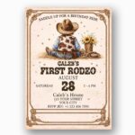 Vintage Cowboy Sunflowers Floral Boy High Resolution Botanical Print