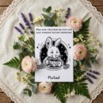 Vintage Style Coffee Bunny Card Rich Chocolate Punny Greeting Instant Download Greeting