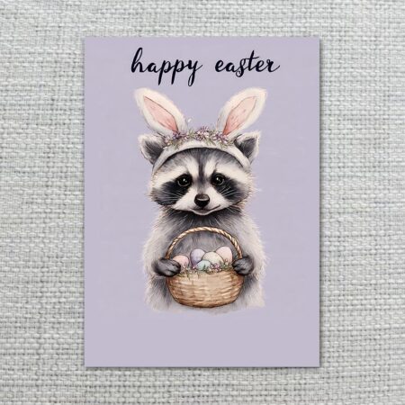 WoodlandRaccoonwithEasterBasketUniqueForestAnimal2.jpg