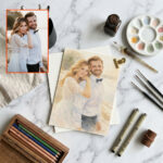 Custom Watercolor Portrait From Photo, Hand-Drawn Couple Anniversary Wedding Gift
