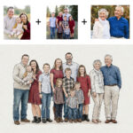 Custom Watercolor Family Portrait From Photos, Hand-Drawn Group Illustration