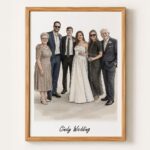 Custom Watercolor Family Portrait From Photos, Hand-Drawn Group Illustration