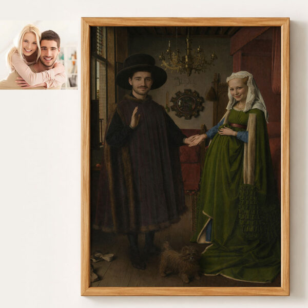 Personalized Renaissance Couple of Arnolfini Portrait Couple from Photos Custom